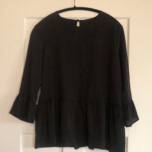Black peplum top